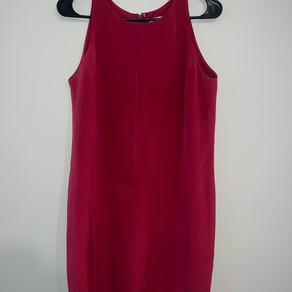 Ann Taylor Red Halter Sheath Mini Dress